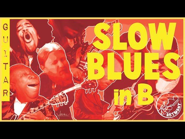 SLOW BLUES Backing Track in B