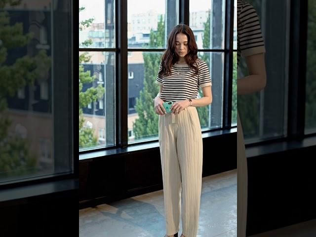 [에이진] 매쉬 스트라이프 반팔 니트 (2colors) #ootd #fashion #데일리룩 #outfit #여름코디 #쿠팡추천 #하객룩 #결혼식 #반팔티 #데일리템