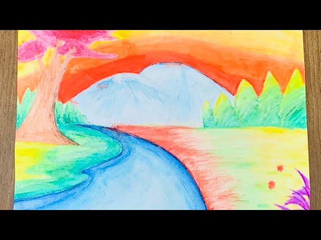  How to draw a beautiful scenery ||𝑴𝒚𝒔𝒉𝒂'𝒔 𝑾𝒐𝒓𝒍𝒅|| 