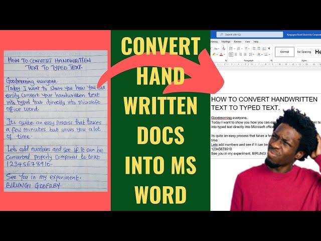 How to Convert Handwritten Text into Typed Word Document