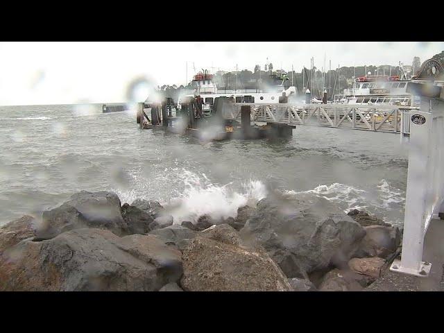 Storm batters Marin County, shutting down some ferry services