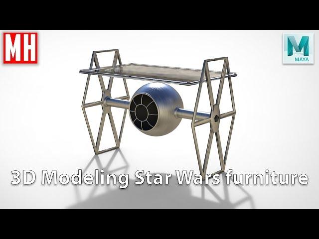 Maya 2019 tutorial : Modeling a Star Wars furniture piece ( Part 1/2 )