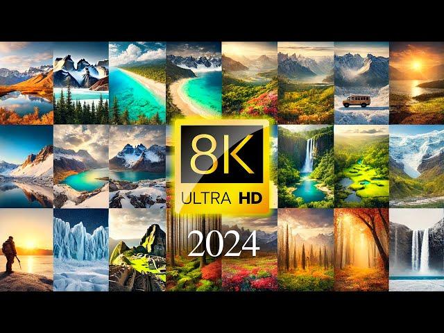 TOP 100 LANDSCAPES SCENES OF 2024 8K VIDEO ULTRA HD HDR #8K #EARTH #HDR