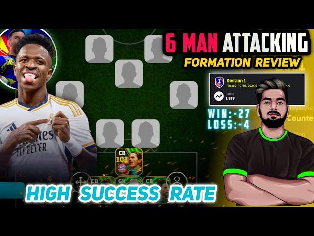 6 Man Attacking Formation Of EFOOTBALL 25 Review | 27 Wins & High Success Rate |Squad & Full Guide