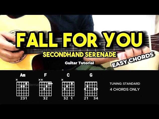 Fall For You - Secondhand Serenade | Easy Guitar Chords Tutorial For Beginners (CHORDS & LYRICS)