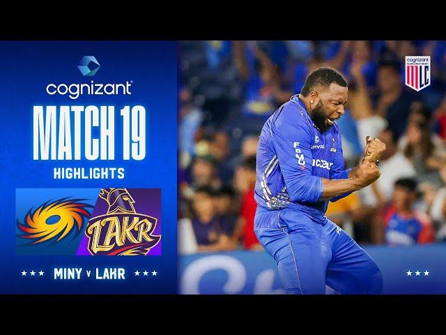 Cognizant Major League Cricket Game 19 Highlights | MI New York Vs. LA Knight Riders