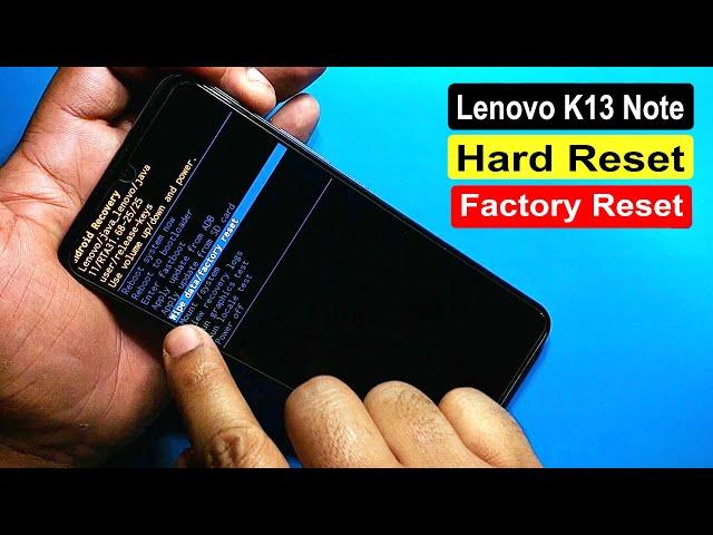 Lenovo K13 Note Hard Reset | Factory Reset |