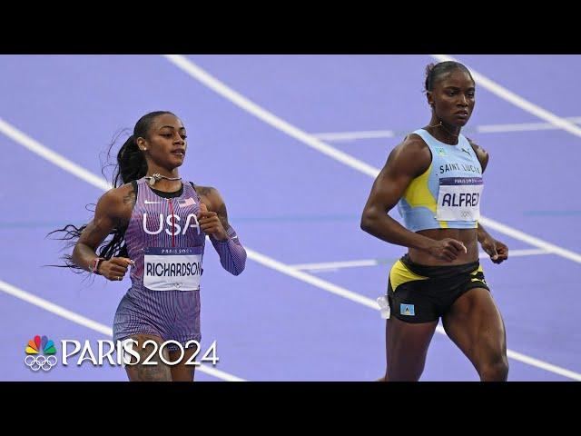 Sha'Carri Richardson finds her gear, joins Julien Alfred in 100m final | Paris Olympics | NBC Sports