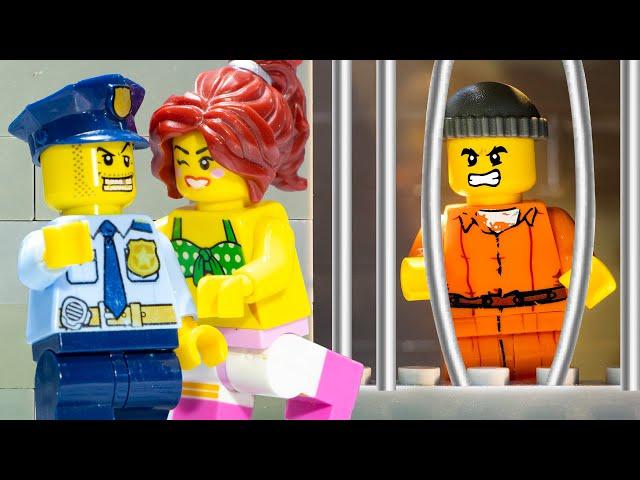 Terrible Secret of My Wife with Police - Lego City Prison Break | REO Brickfilm