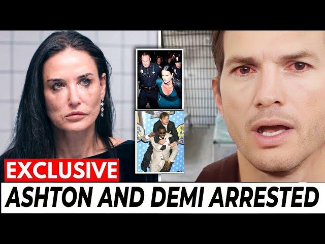 Ashton Kutcher& Demi Moore Arrested For Murd3r Linked To Diddy´s Pool Party