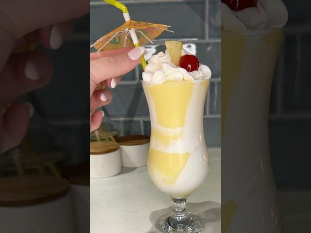 best piña colada mocktail recipe  #shorts #easydessert #easyrecipe #viralrecipe #mocktail ￼