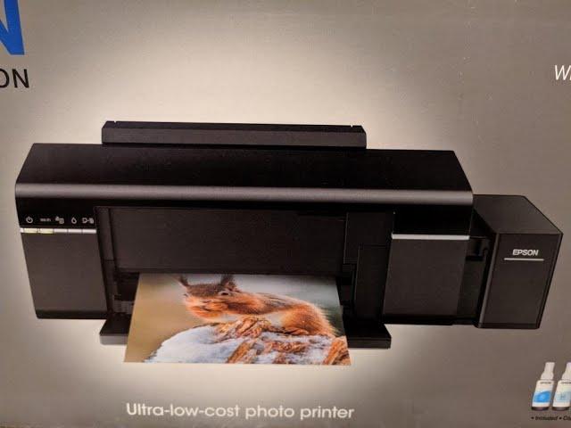 Принтер Epson L805 струйный, цветной "Фабрика печати" распаковка, заправка, первое включение