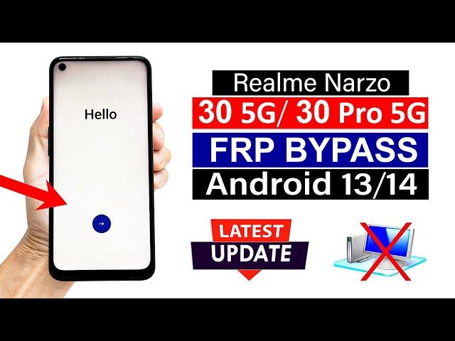 Realme NARZO 30/ 30 Pro 5G : Google Account/ FRP Bypass - (Without Computer)