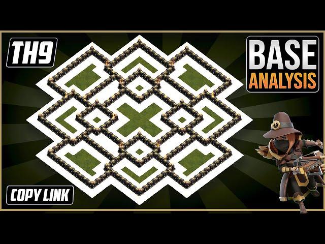 THE BEST TH9 HYBRID/TROPHY Base 2024!! | Town Hall 9 (TH9) Hybrid Base Design – Clash of Clans