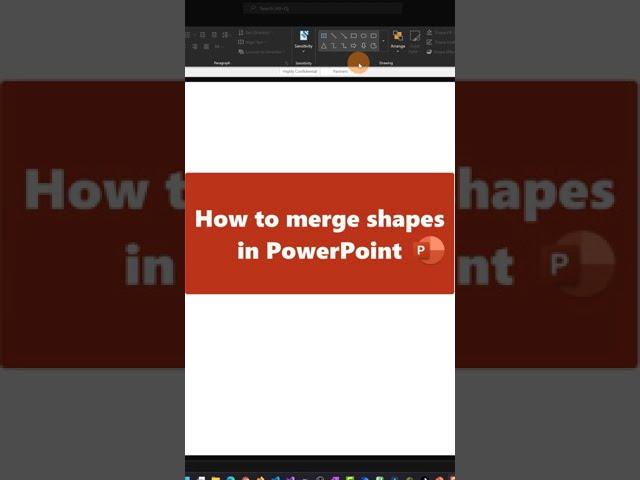 How to merge shapes in PowerPoint #shorts