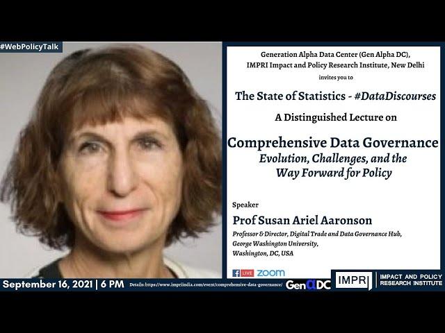 Distinguished Lecture | Prof Susan Ariel Aaronson | Comprehensive Data Governance | HQ Video