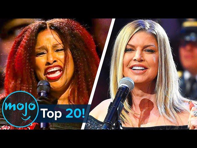 Top 20 American National Anthem Performance Fails