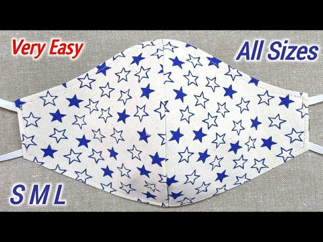 Just 5 Minutes !!! Very Easy Pattern Mask - All Sizes | Face Mask Sewing Tutorial | Breathable Mask