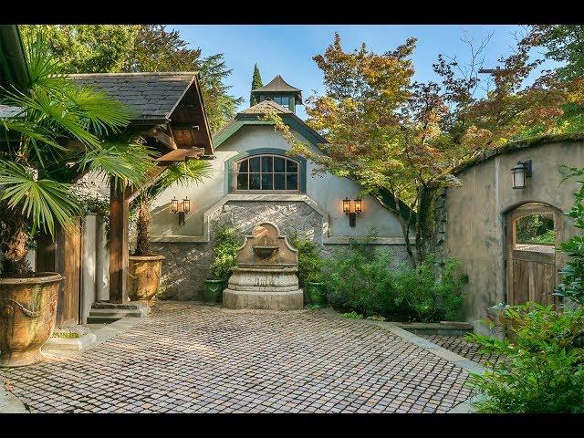 Riverfront Dunthorpe Home with Walled Courtyard Entrance in Portland, Oregon