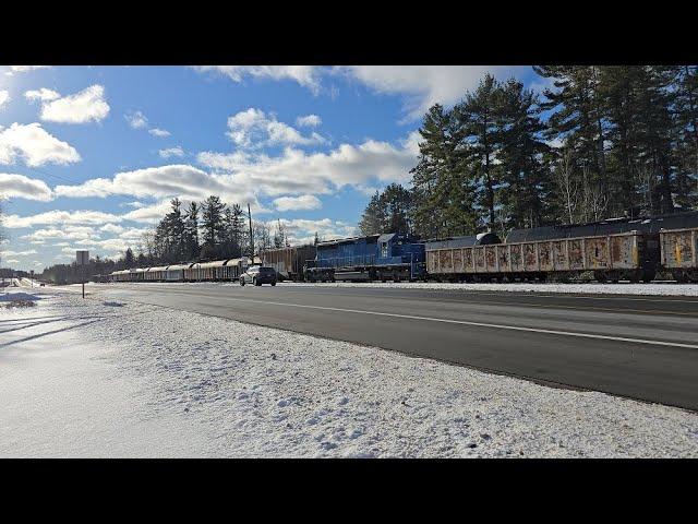 Locomotive (SD40-2) BURIED In Rail Cars Switching, Plus CN Train Shows Up Too! #trains #switching