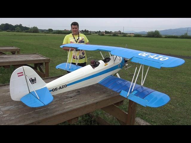 Heinkel He 72 Kadett 1800mm RC plane and Saito FA 120 four stroke glow  Maiden flight