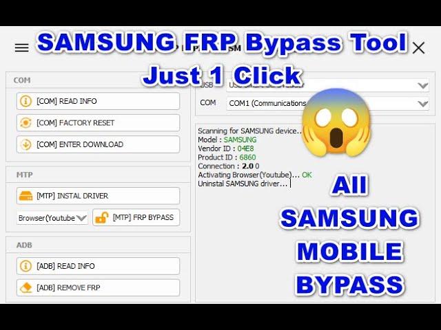 Samsung Frp Bypass Tool  2022 l Bypass FRP from any Samsung device Tool FREE