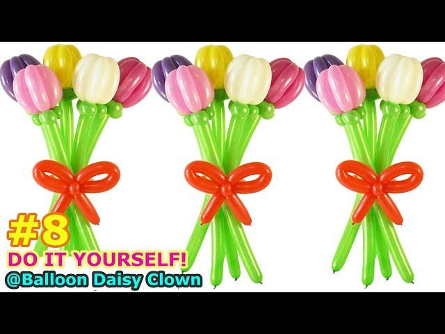 BALLOON FLOWER tutorial How to make a Balloon FLOWER Tulip BOUQUET