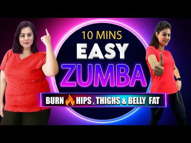 10 Mins Easy Weight Loss Zumba Dance Workout For Beginners  100%  Burn Hips, Thighs, & Belly Fat