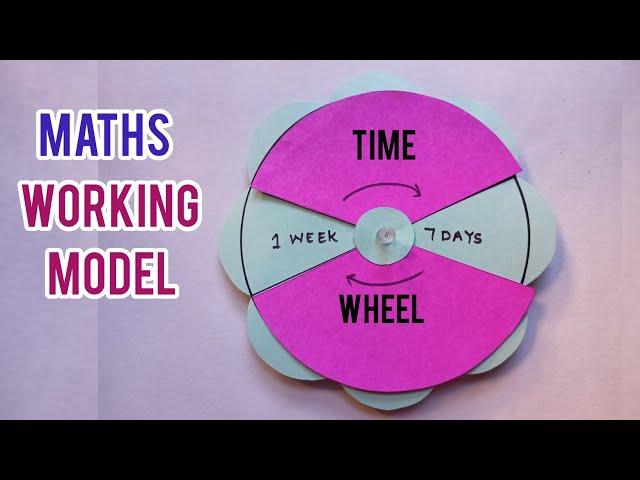 Maths TLM|Maths Working Project| Maths Working Model|Time Wheel| Time project for maths| #mathsmodel