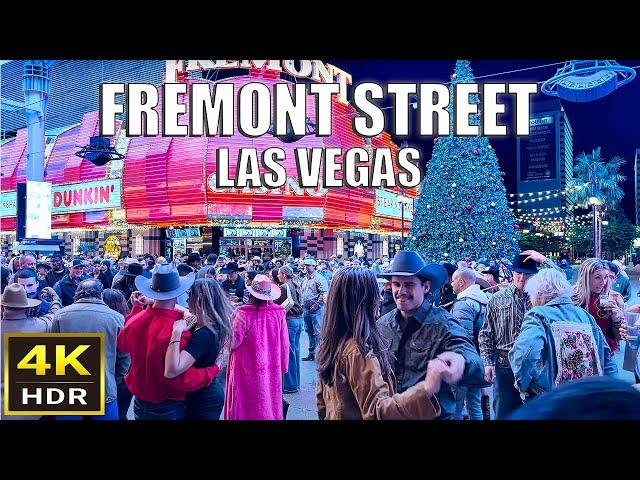 Fremont Street Las Vegas Midnight Walk - December 2024 - Downtown Las Vegas