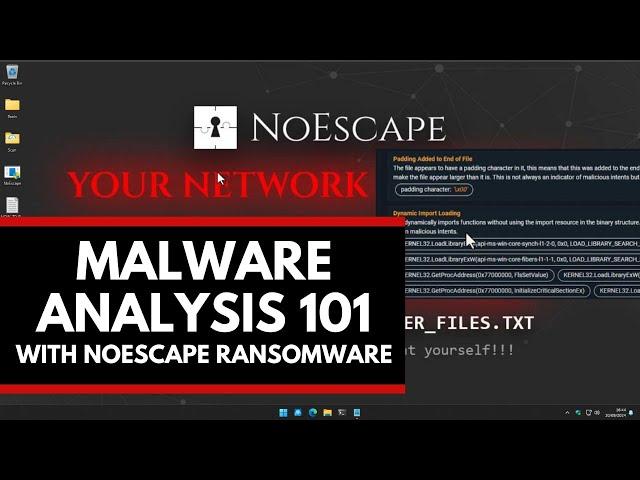 Learning Malware Analysis with NoEscape Ransomware