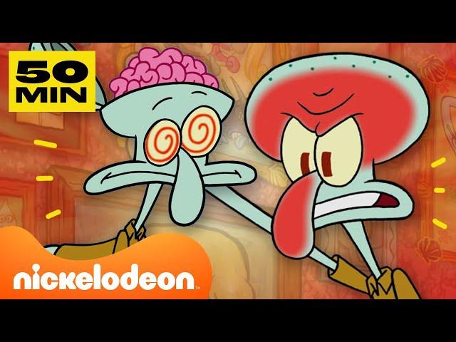 Губка Боб | 50 минут Недовольства Сквидварда  | Nickelodeon Cyrillic