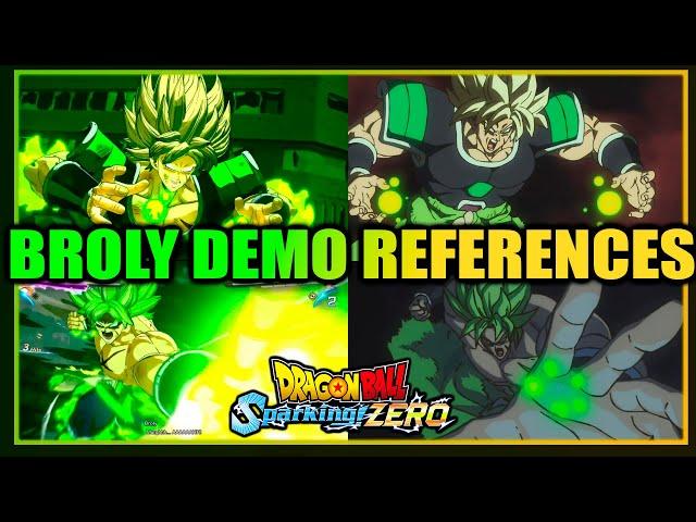 (3) DB Sparking Zero Demo Broly Insane References