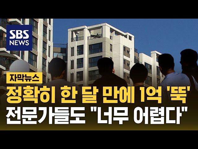 서울 아파트 한 달 만에 1억 '뚝'…전문가들도 "너무 어렵다" (자막뉴스) / SBS