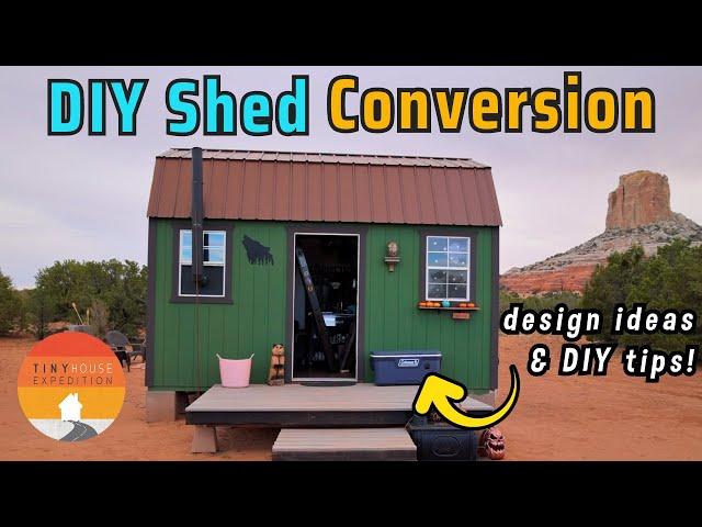 They Converted a Shed into a Cozy Off Grid Tiny House - design ideas!