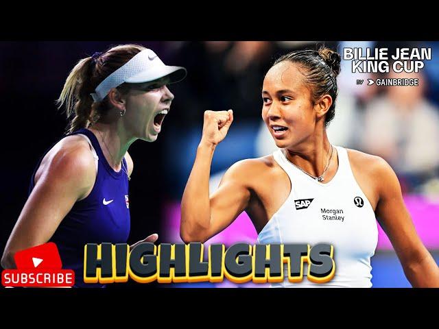 Leylah Fernandez vs Katie Boulter Highlights | Billie Jean King Cup 2024