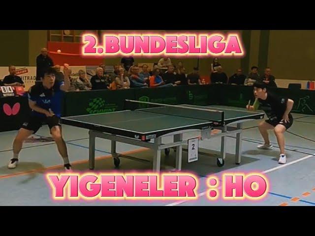 Der Türkischer Nationalspieler mit MA Long Spielstyle T.Yigenler(2314TTR) : J.HO(2333TTR)