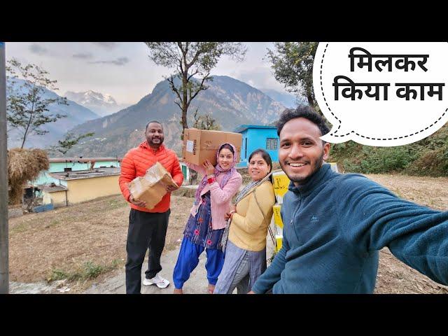 सभी ने मिलकर किया जरूरी काम || Pahadi Lifestyle Vlog || Pahadi Biker || Alok Rana