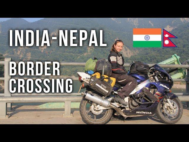 32. INDIA - NEPAL border crossing Banbasa to Mahendranagar | Round the World on a Fireblade