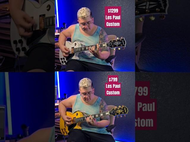 $1299 Epiphone Les Paul Custom VS. $799 Epiphone Les Paul Custom - High Gain #shorts