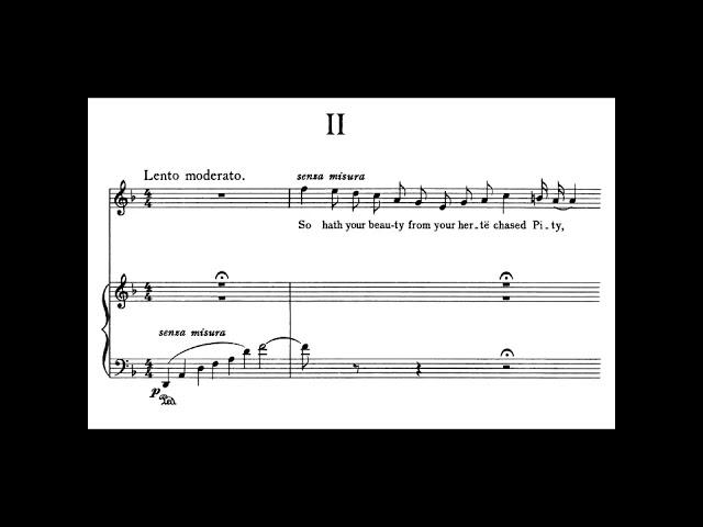 Vaughan Williams: Merciless Beauty, three Rondels for voice, violins and cello (1921) with score