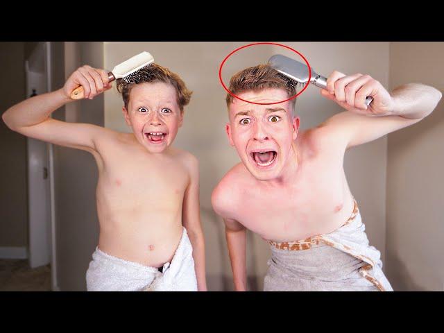 Copying What LITTLE BROTHER Does For 24 HOURS!!!