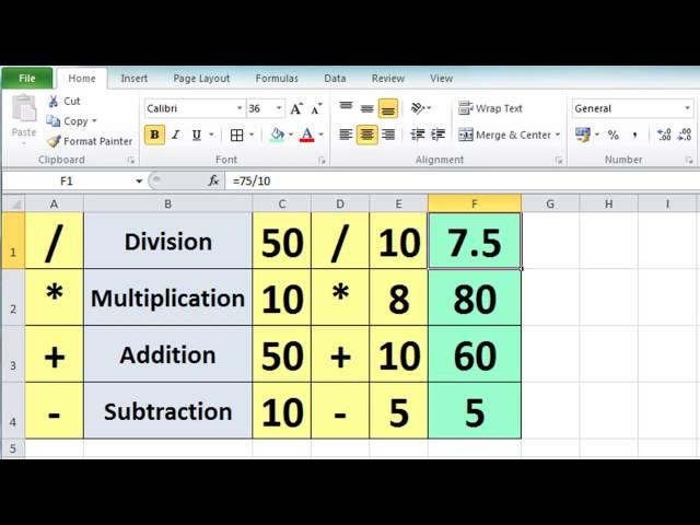 Excel 2010 Tutorial For Beginners #3 - Calculation Basics & Formulas (Microsoft Excel)