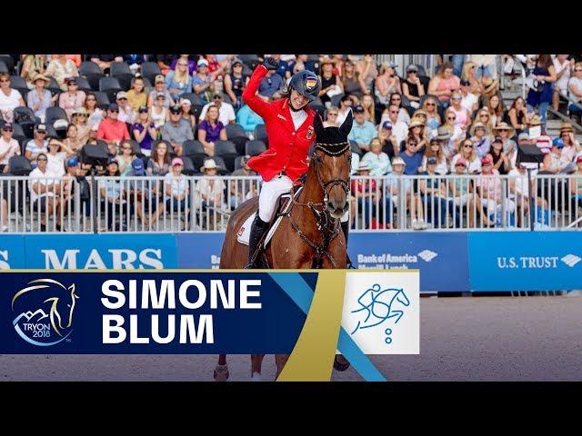 Simone Blum becomes FIRST ever female World Jumping Champion at FEI World Equestrian Games 2018