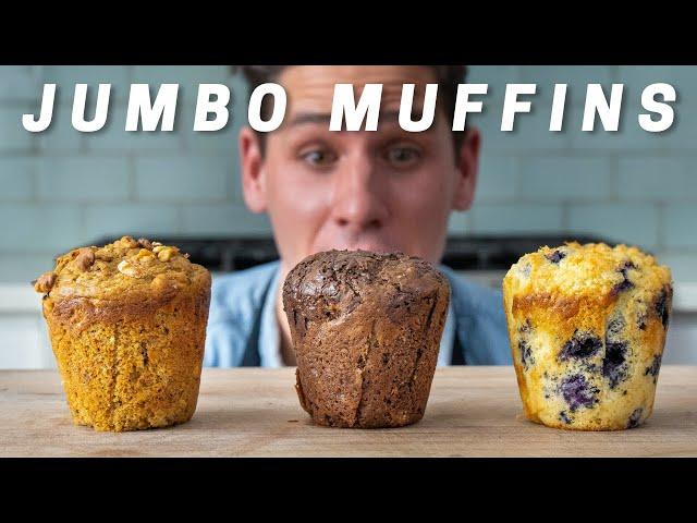 JUMBO MUFFINS 3 WAYS (No Mixer Required + Secret Ending)