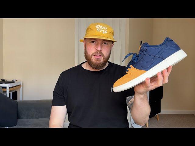 Underrated GR!? Nike SB dunk ‘90s Backpack’ midnight Navy/Desert Ochre- Review + lace swaps 