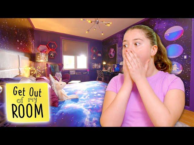 Girl Gets SCI-FI THEMED GALAXY Room Makeover! | Get Out Of My Room | Universal Kids