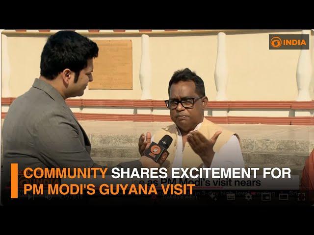 Community shares excitement for PM Modi's Guyana visit | DD India