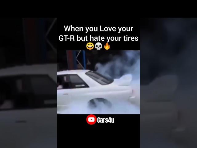R32 Goes Full Savage! #nissan #gtr32 #r32 #burnout #jdmcars #jdm #rb32 #power