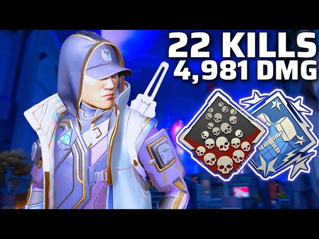 Crypto 22 Kills and 4,981 Damage Gameplay Wins - Apex Legends (No Commentary)